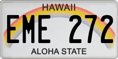 HI license plate EME272