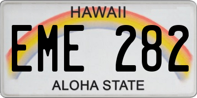HI license plate EME282