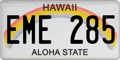 HI license plate EME285