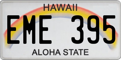 HI license plate EME395