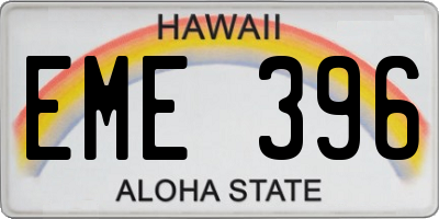 HI license plate EME396