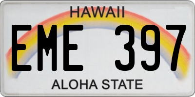 HI license plate EME397