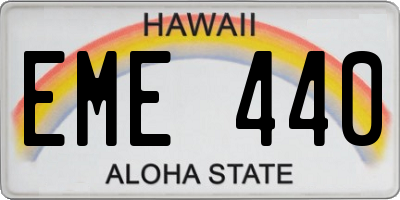 HI license plate EME440