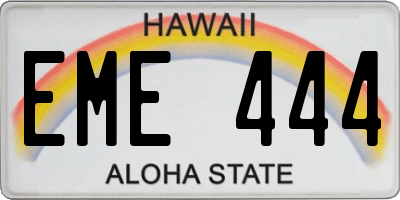 HI license plate EME444