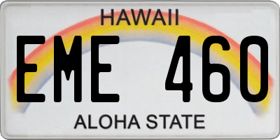 HI license plate EME460