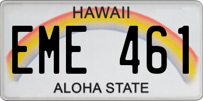 HI license plate EME461