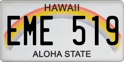HI license plate EME519