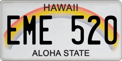 HI license plate EME520
