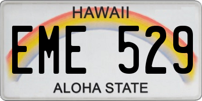 HI license plate EME529