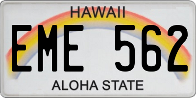 HI license plate EME562