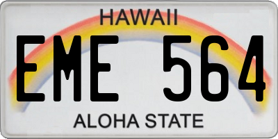 HI license plate EME564