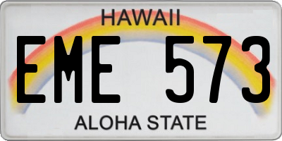 HI license plate EME573