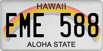 HI license plate EME588