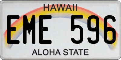 HI license plate EME596