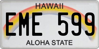 HI license plate EME599