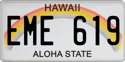 HI license plate EME619