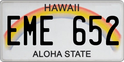 HI license plate EME652
