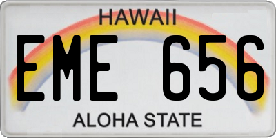 HI license plate EME656