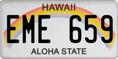 HI license plate EME659