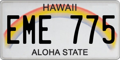 HI license plate EME775
