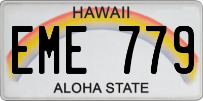 HI license plate EME779