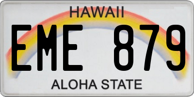 HI license plate EME879