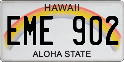 HI license plate EME902