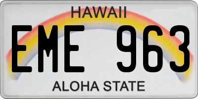 HI license plate EME963