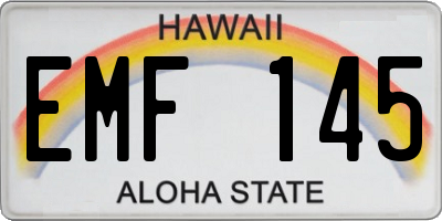 HI license plate EMF145