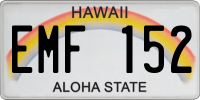 HI license plate EMF152