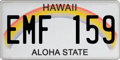 HI license plate EMF159