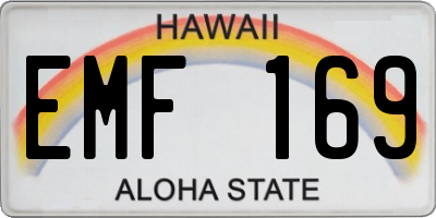 HI license plate EMF169