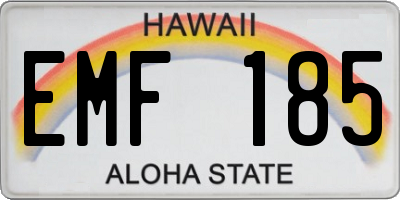 HI license plate EMF185