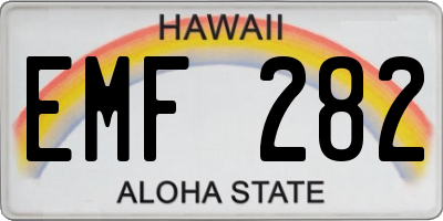 HI license plate EMF282