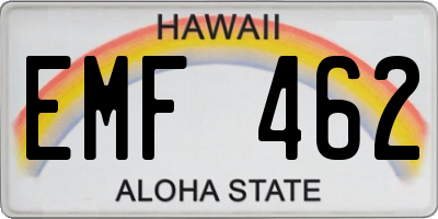 HI license plate EMF462