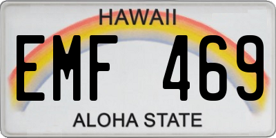 HI license plate EMF469