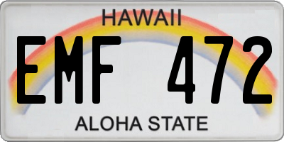 HI license plate EMF472