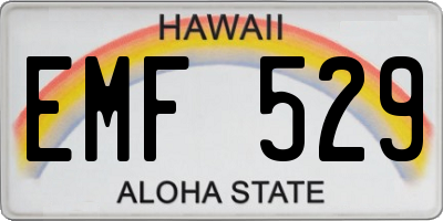 HI license plate EMF529