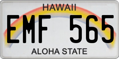 HI license plate EMF565