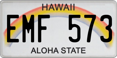 HI license plate EMF573
