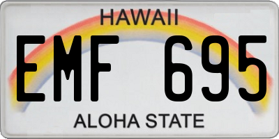 HI license plate EMF695