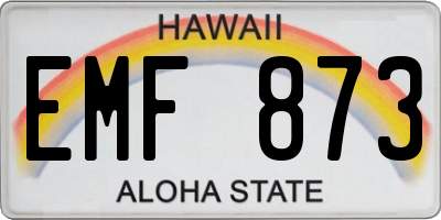 HI license plate EMF873