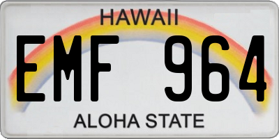 HI license plate EMF964