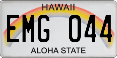 HI license plate EMG044