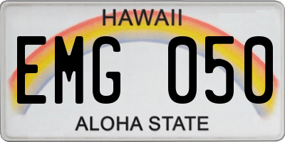 HI license plate EMG050
