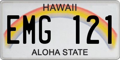 HI license plate EMG121
