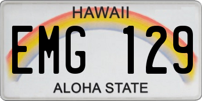 HI license plate EMG129