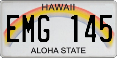 HI license plate EMG145