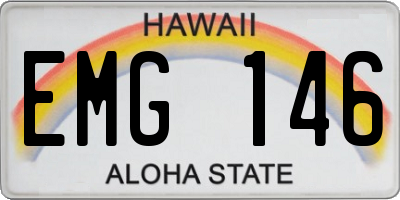 HI license plate EMG146