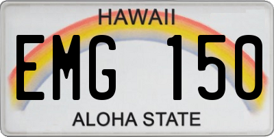 HI license plate EMG150